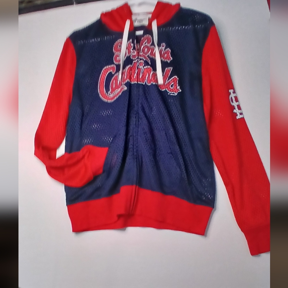St. Louis Cardinals Zip Up Hood Jacket Womens XL Cardinals Nation - Picture 2 of 7